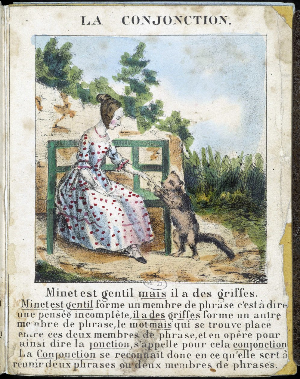 In „La grammaire en images“, Heftalbum, um 1850 von French School