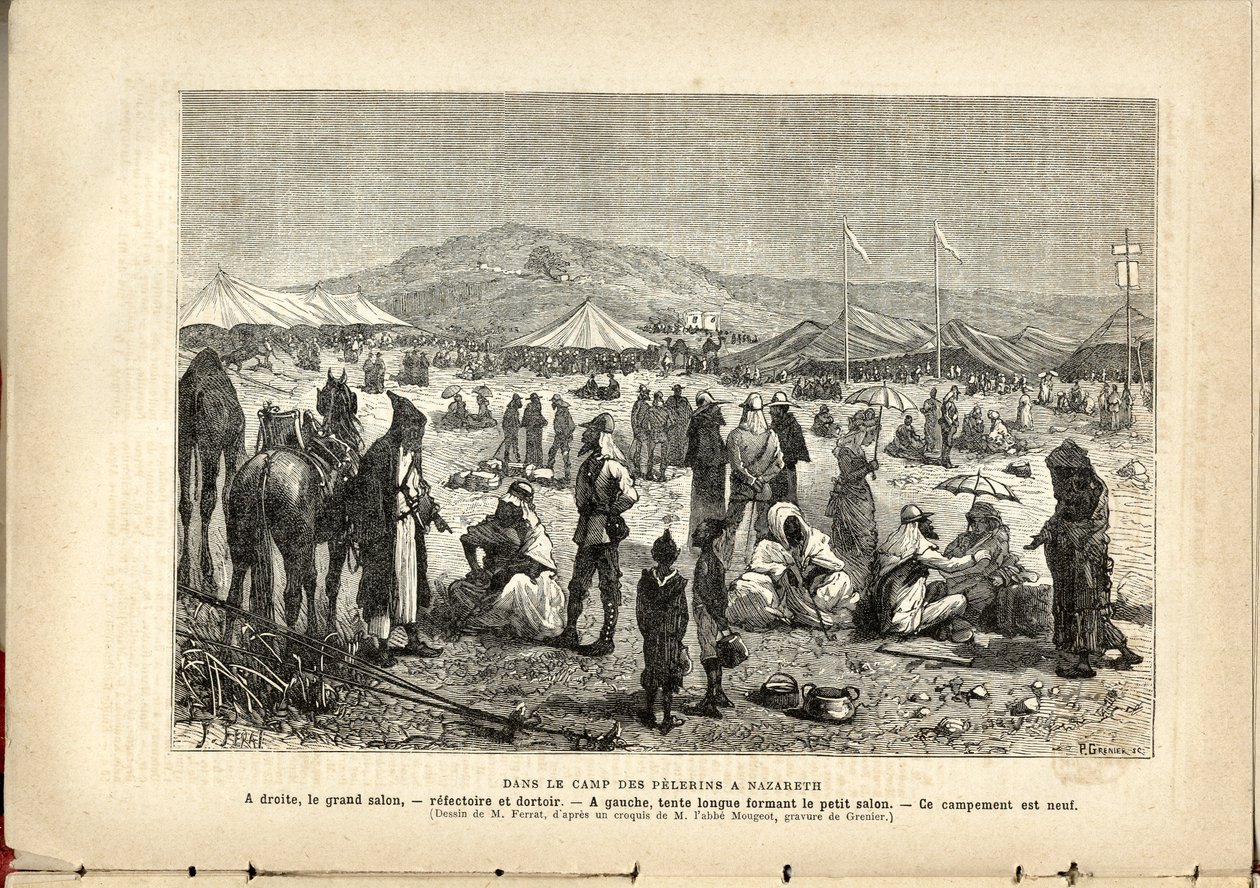 Im Lager der Pilger in Nazareth., Anonym, Der Pilger von French School