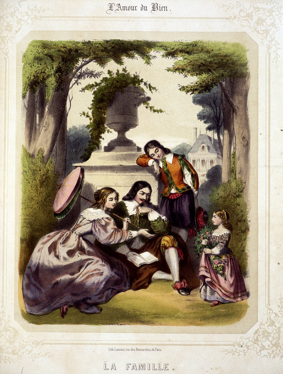 In der Liebe zu Sauvageots Gut, zweite Hälfte des 19. Jahrhunderts von French School