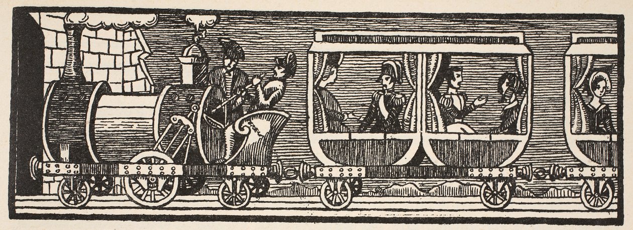 Einweihung der Eisenbahn zwischen Paris und Orleans, 3. Mai 1843, Kopie von Boris Mestchersky, Illustration aus Histoire de la Nation Francaise, Sciences, Bände I & II, von Gabriel Hanotaux von French School