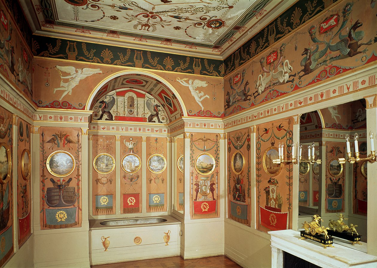 Innenansicht von Napoleons Badezimmer, gebaut 1807 von French School