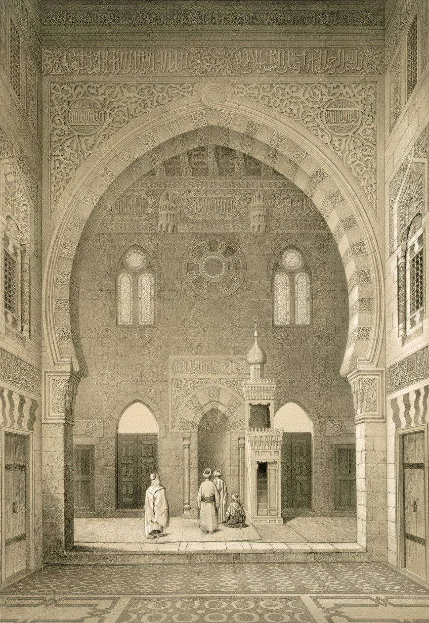 Innenansicht der Moschee von Qaitbay, Kairo von French School