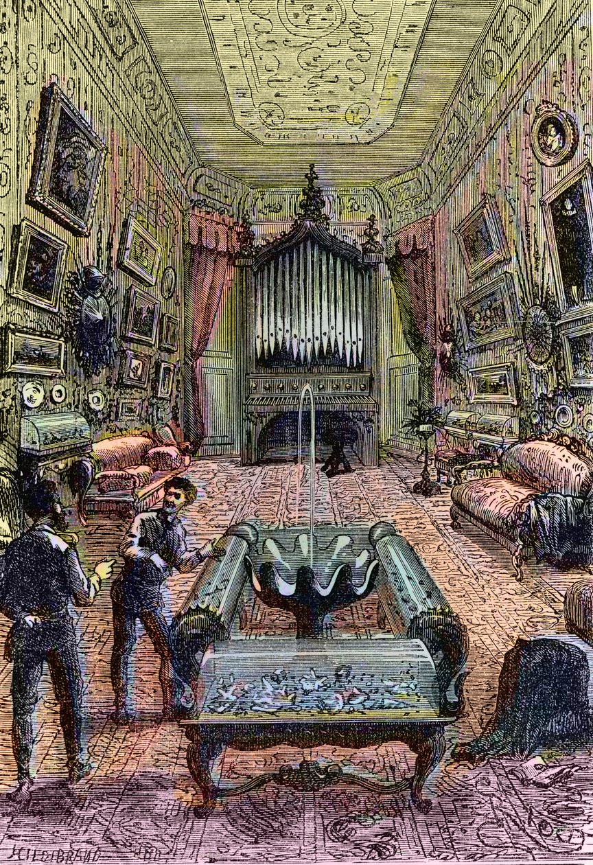 Innenraum der Nautilus, Illustration aus 