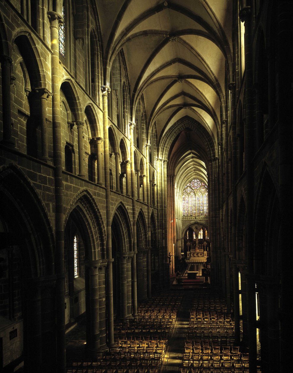 Innenansicht der Kathedrale Saint Samson von Dol de Bretagne (Ille et Vilaine) von French School