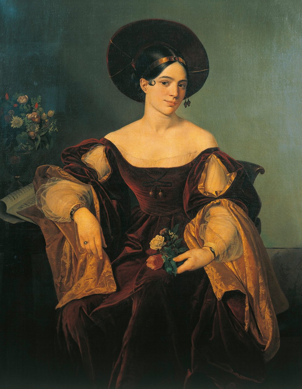 Porträt der französischen Mezzosopranistin Maria Malibran (Maria Felicia Garcia) von French School