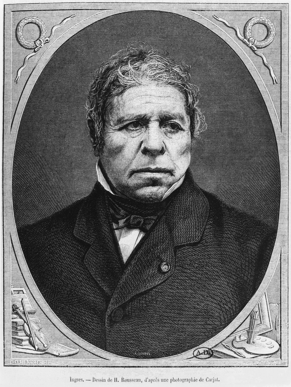 Jean Auguste Dominique Ingres (1780-1867) von einem Foto von Etienne Carjat (1828-1906), 1867 von French School