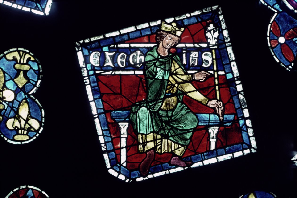König Hiskia (Detail) von French School