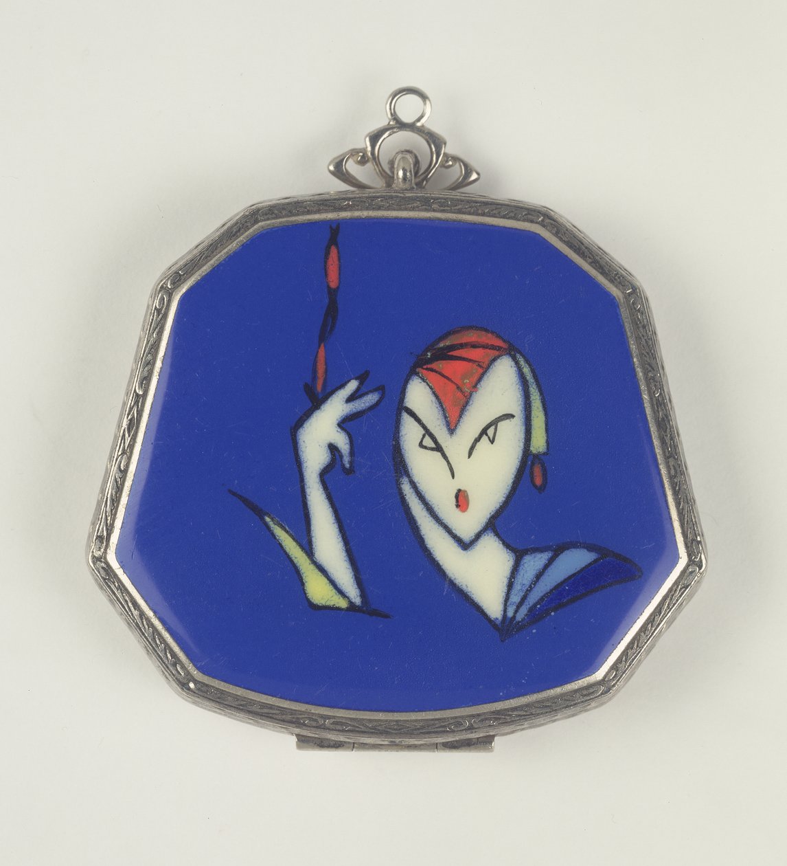 La Mode Femme Fatale Puderdose, Französisch, 1920-30 von French School