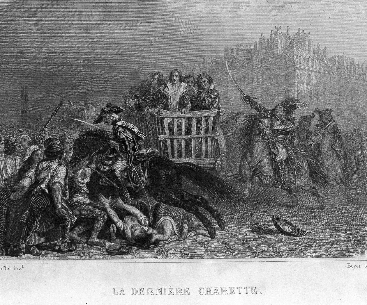 Die letzte Kutsche - in „Revolution française“ von Thiers. 19. Jahrhundert von French School