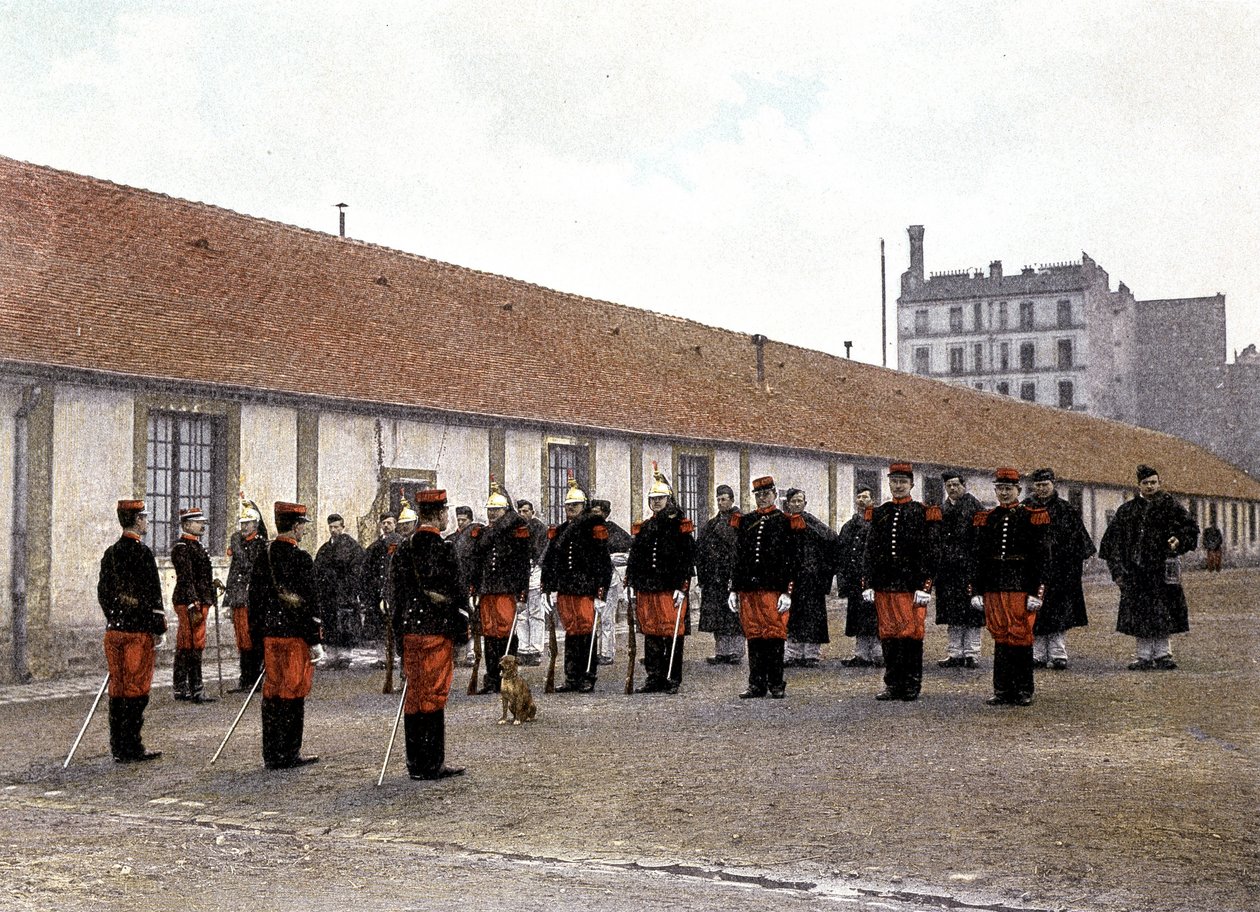 Die Parade - im „Album militaire“ - Kavallerie: häuslicher Dienst von French School
