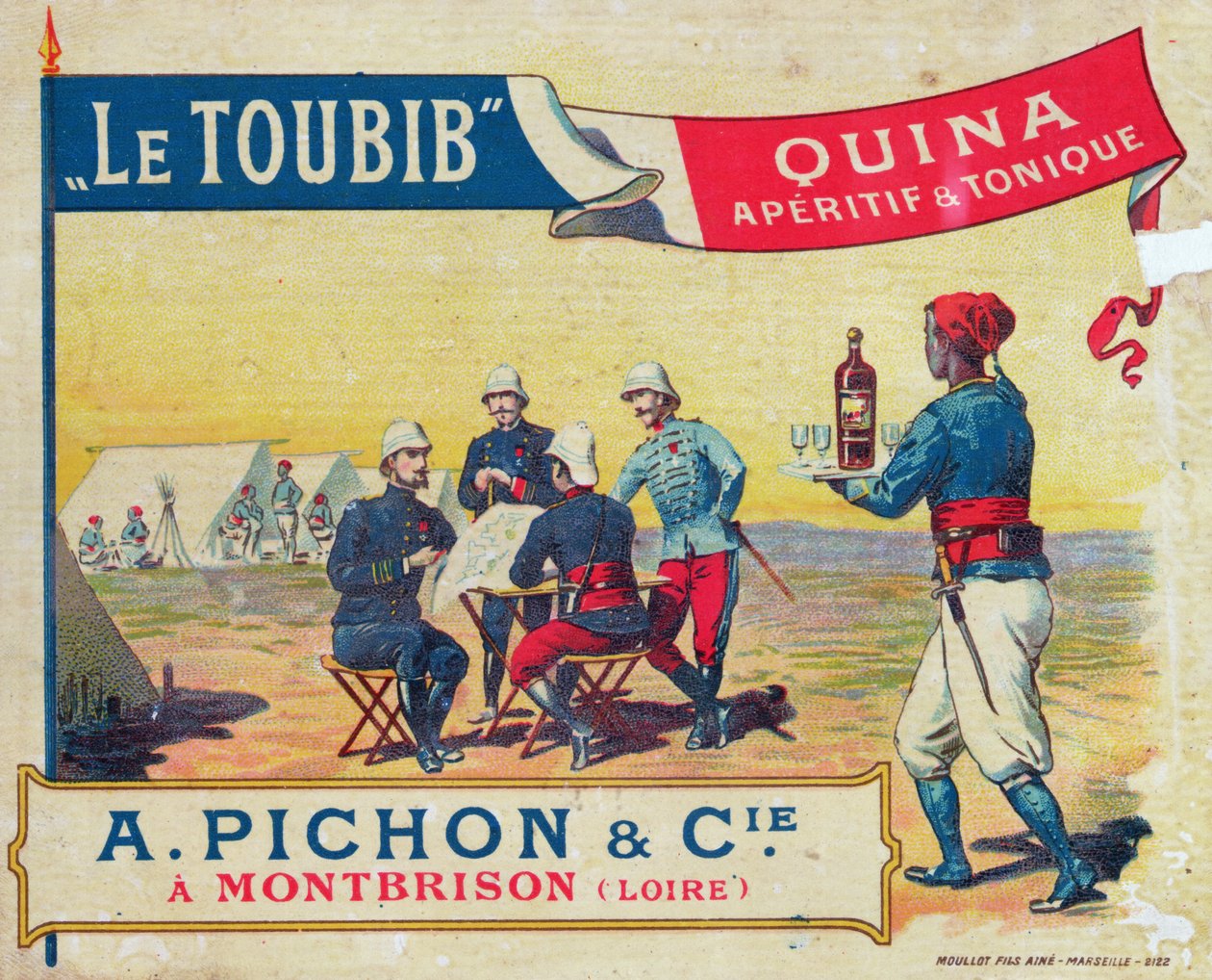 Etikett für le Toubib Aperitif und Tonic Wine, spätes 19. Jahrhundert von French School