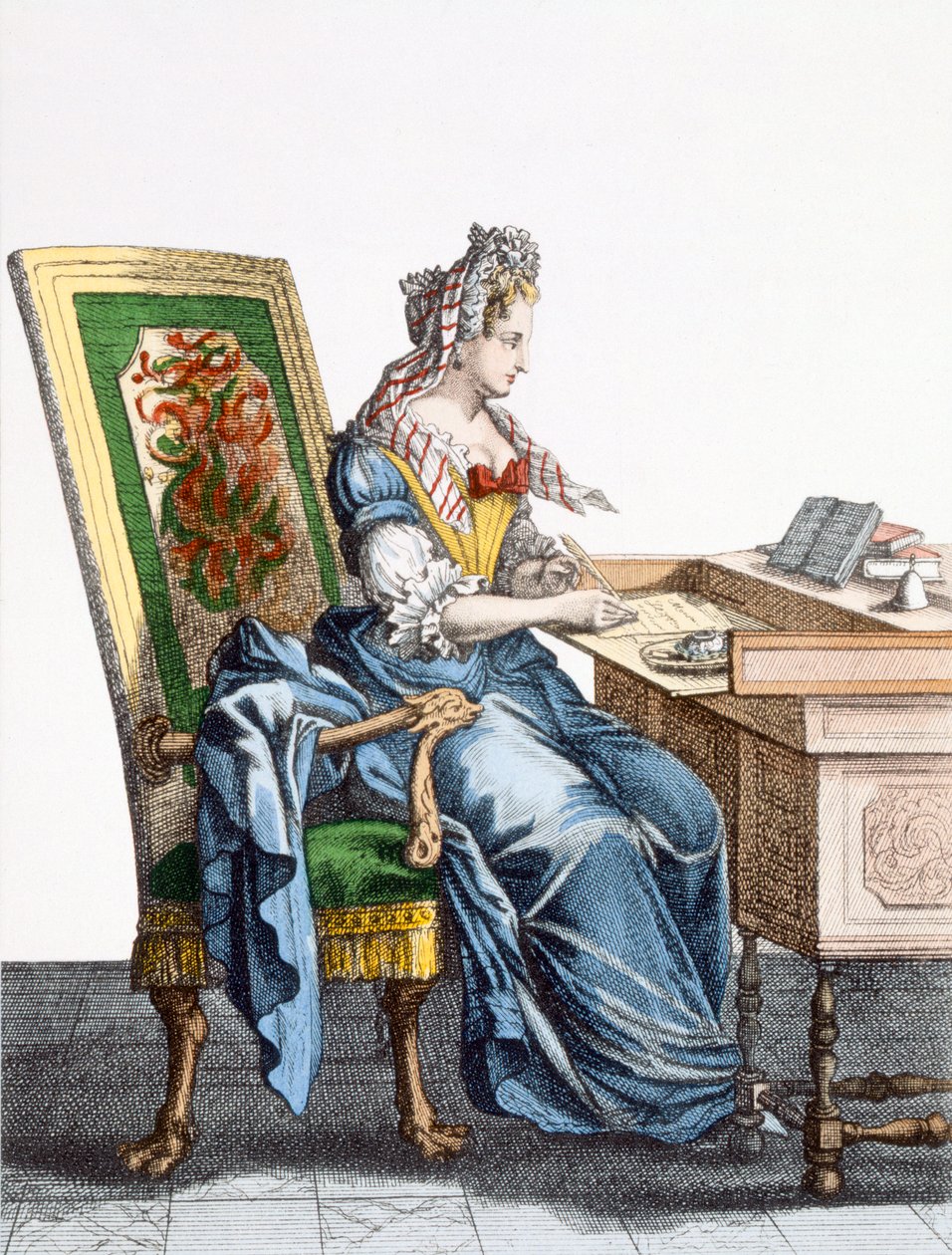 Dame am Schreibtisch von French School