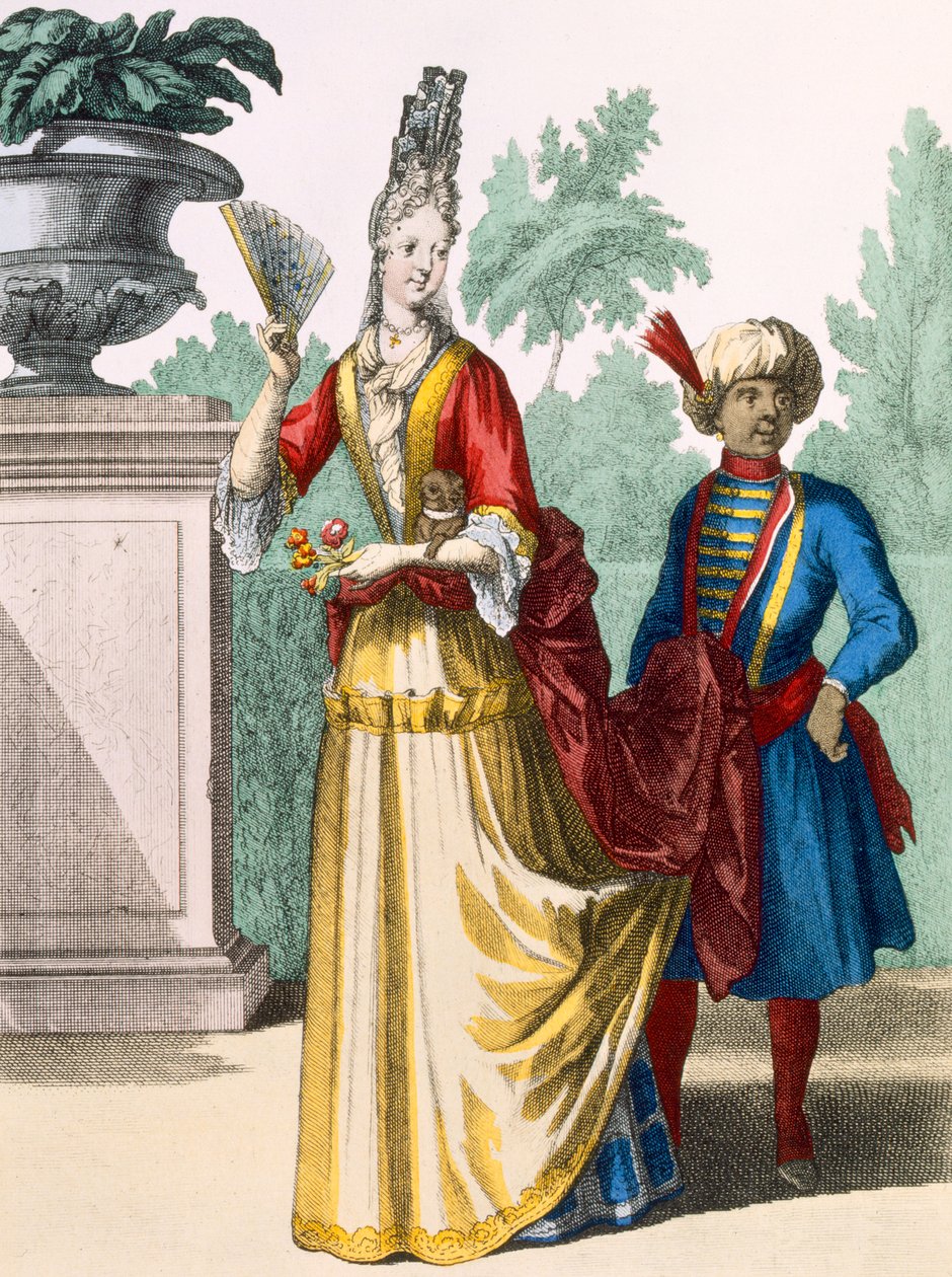 Dame im Sommerkleid, ca. 1690-1700 von French School