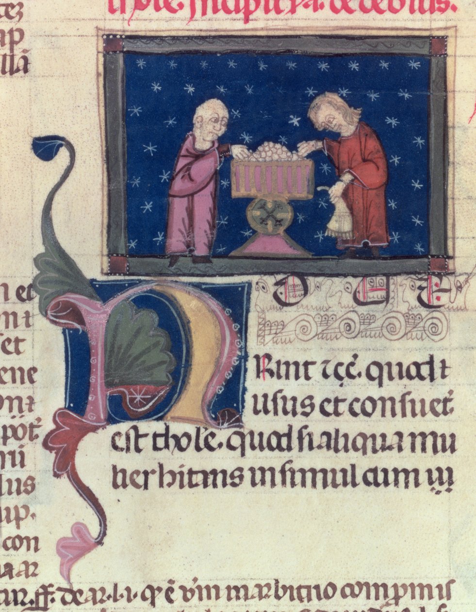Der Schuldner, aus Coutumes de Toulouse, 1296 von French School