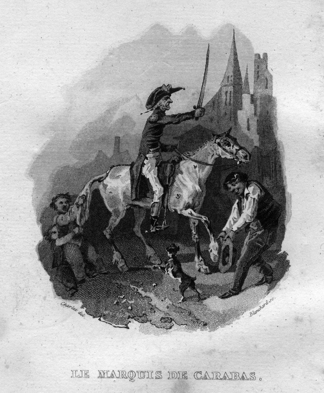 Le marquis de Carabas Chanson de Beranger in „Oeuvres complètes“ (1834) von Pierre Jean de Beranger (1780-1857), französischer Dichter und Liedermacher von French School