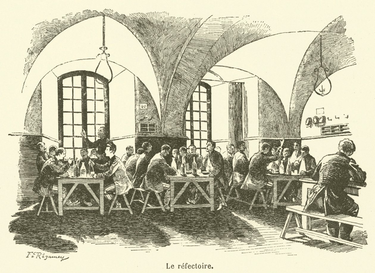 Der Speisesaal (Gravur) von French School