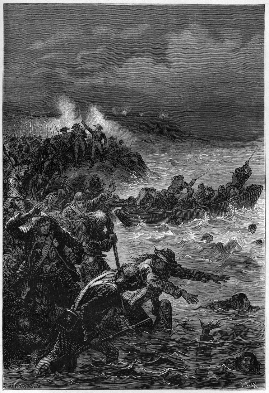 Die besiegten Vendéer bei Quiberon von Louis Lazare Hoche (1768-1797), französischer General der Revolution von French School