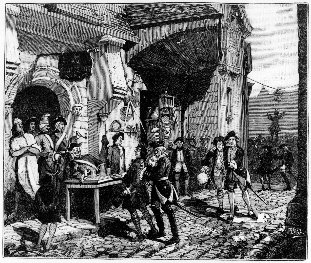 Das Leben in Paris unter Ludwig XV.: Die Anwälte lauerten auf die jungen und naiven Provinzler, die zu den Krähen gingen von French School