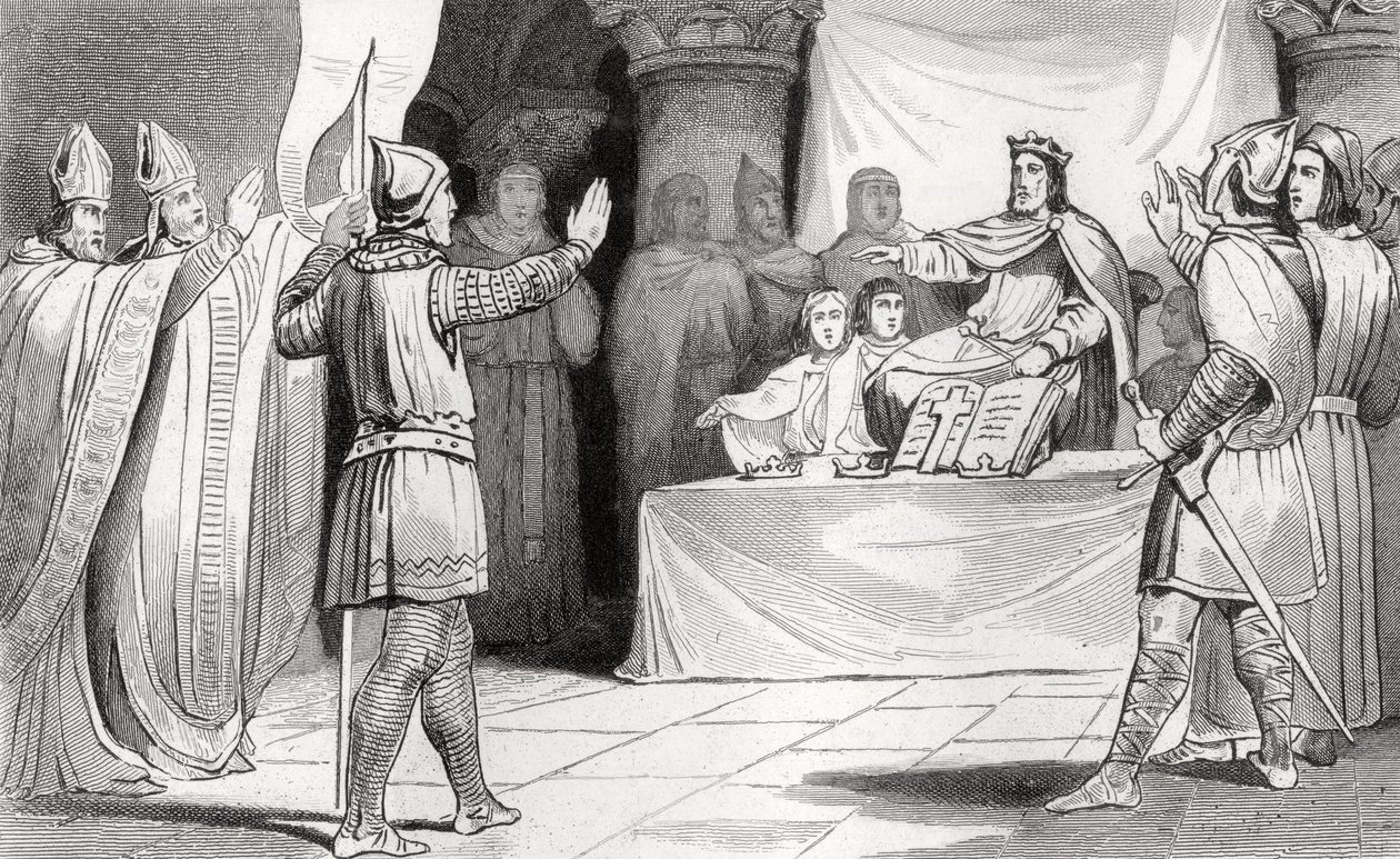 Ludwig I. (778-840) der Fromme am Hof, aus 