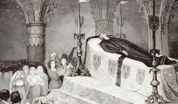 Ludwig XII. (1462-1515) Vater des Volkes auf seiner Totenbahre, aus 