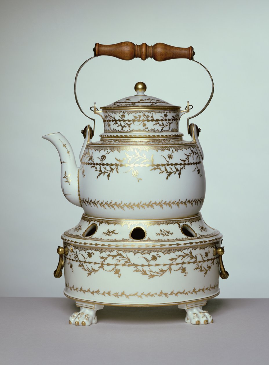 Louis XVI Porzellankessel und Ständer, hergestellt in Paris, ca. 1775-91 von French School