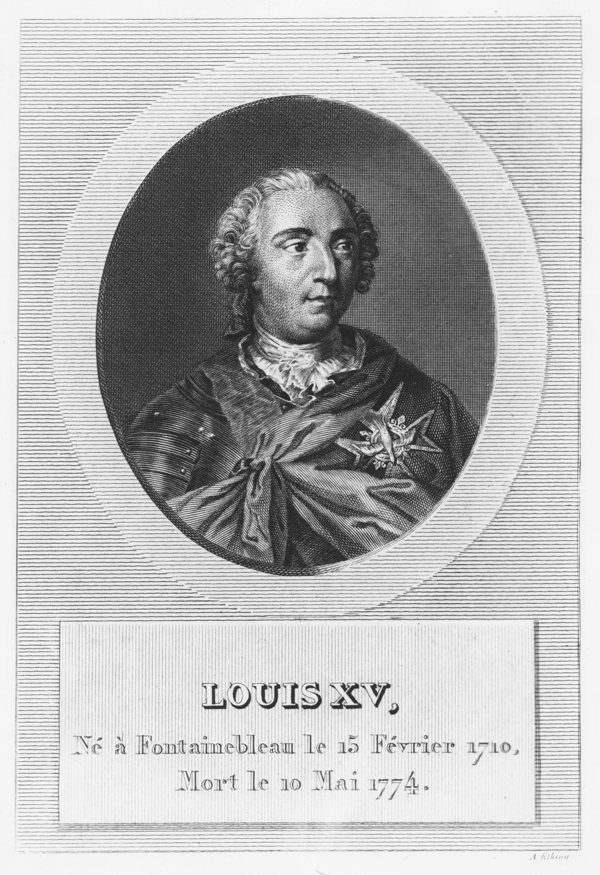 Ludwig XV., König von Frankreich und Navarra (Stich) von French School