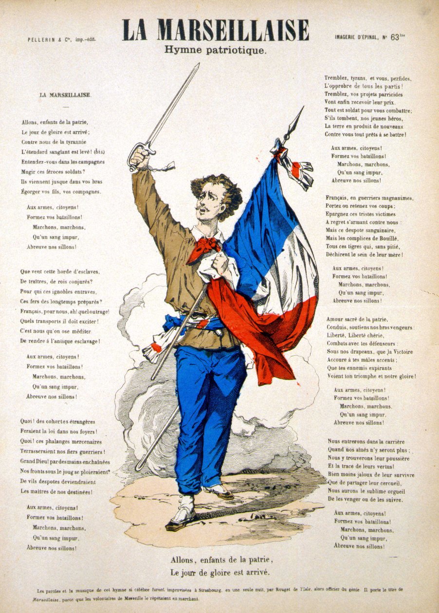 Text zu „La Marseillaise“ von French School Kunstdruck
