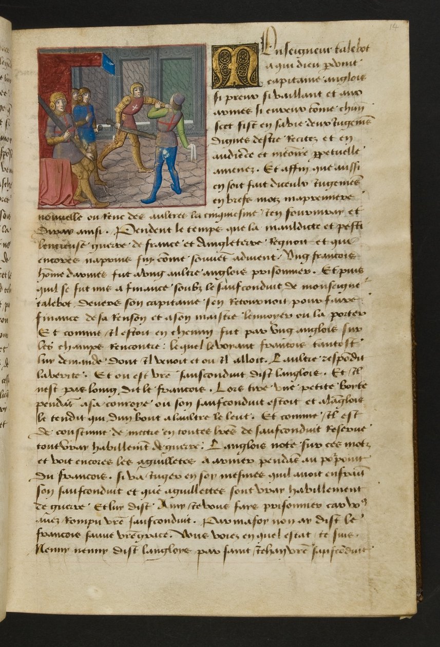 MS Hunter 252 014r Seite aus Cent Nouvelles Nouvelles, ca. 1461-62 von French School