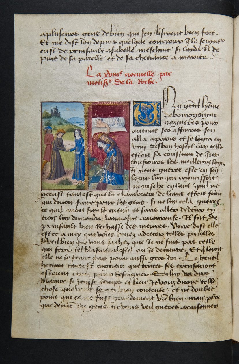 Seite aus Cent Nouvelles Nouvelles, ca. 1461-62 von French School