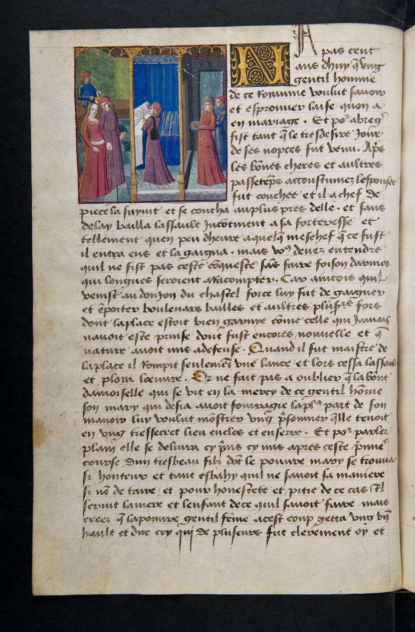Seite aus Cent Nouvelles Nouvelles, ca. 1461-62 von French School