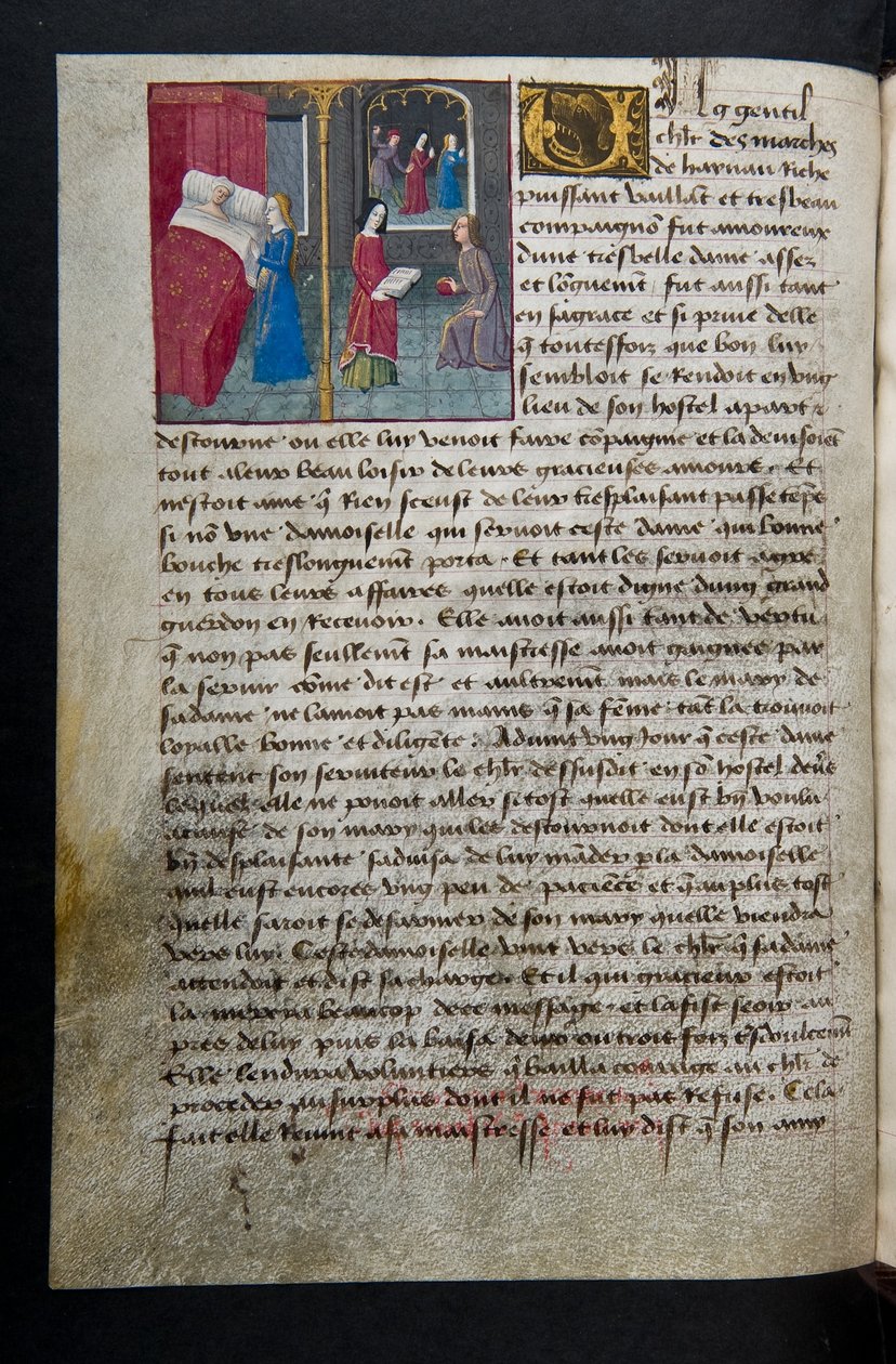 Seite aus Cent Nouvelles Nouvelles, ca. 1461-62 von French School