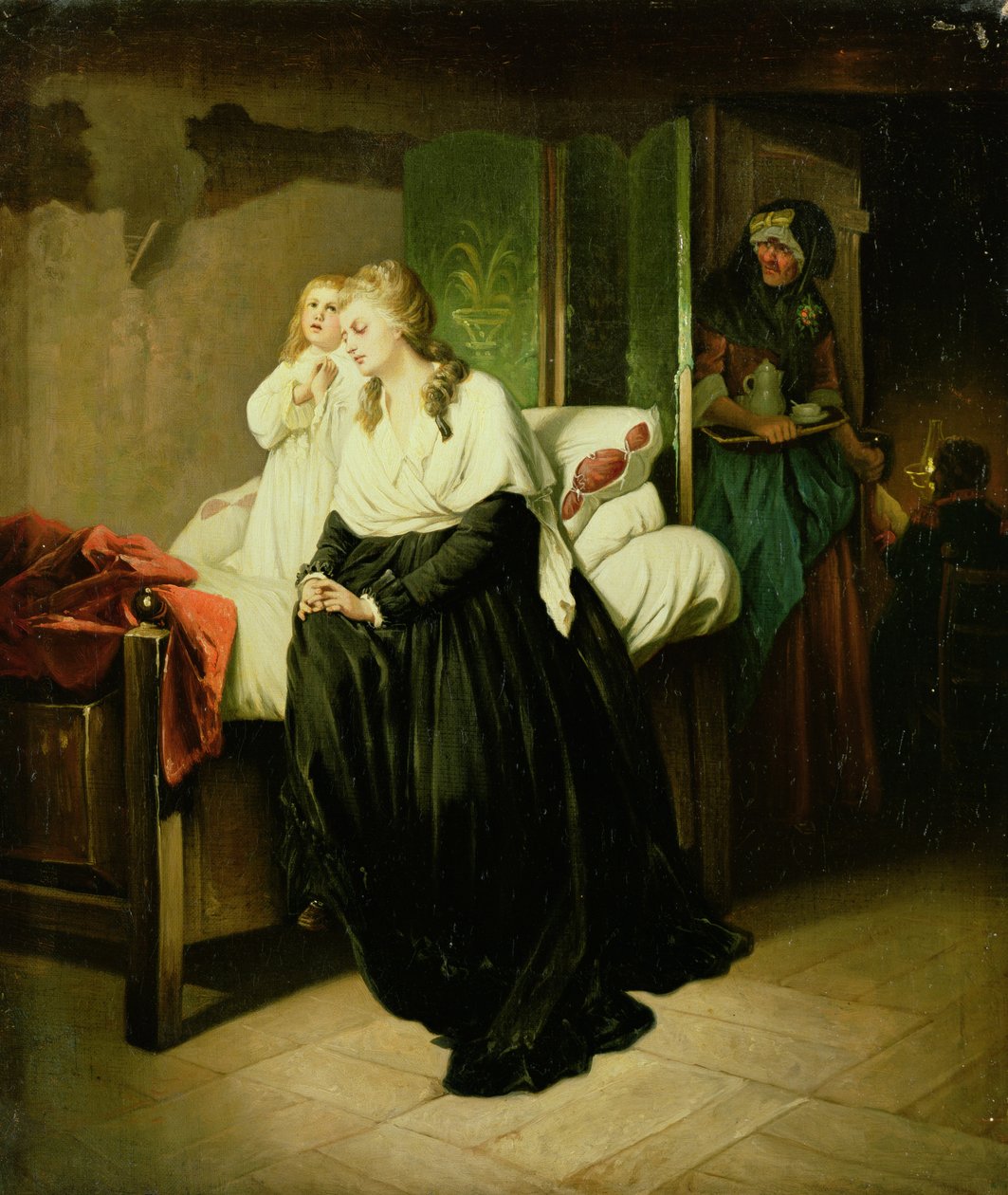 Marie Antoinette auf dem Weg zu ihrer Hinrichtung (eines von zwei) von French School