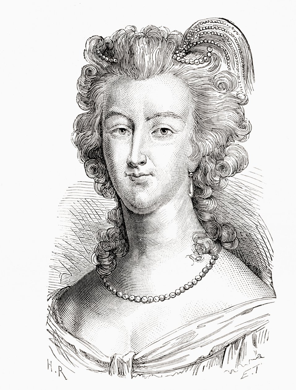 Marie Antoinette, aus Histoire de France, veröffentlicht um 1880 von French School