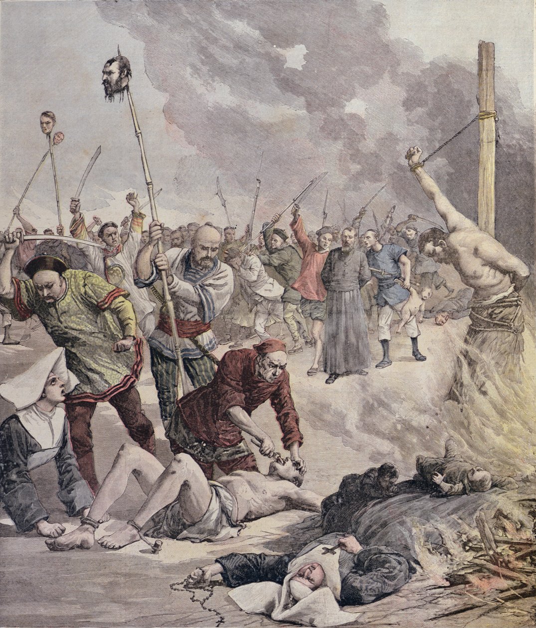 Massaker in China, aus Le Petit Journal, 1891 von French School