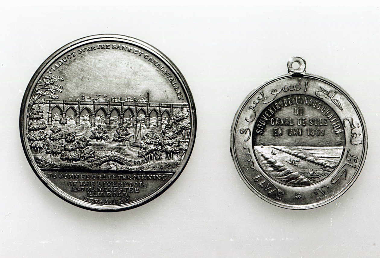 Medaille zur Eröffnung des Suezkanals, 1869 (Metall) von French School