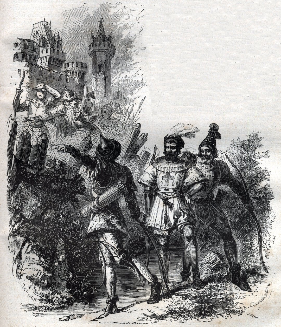 Söldner und Banditen von Papst Clemens VI (Peter Roger) von French School