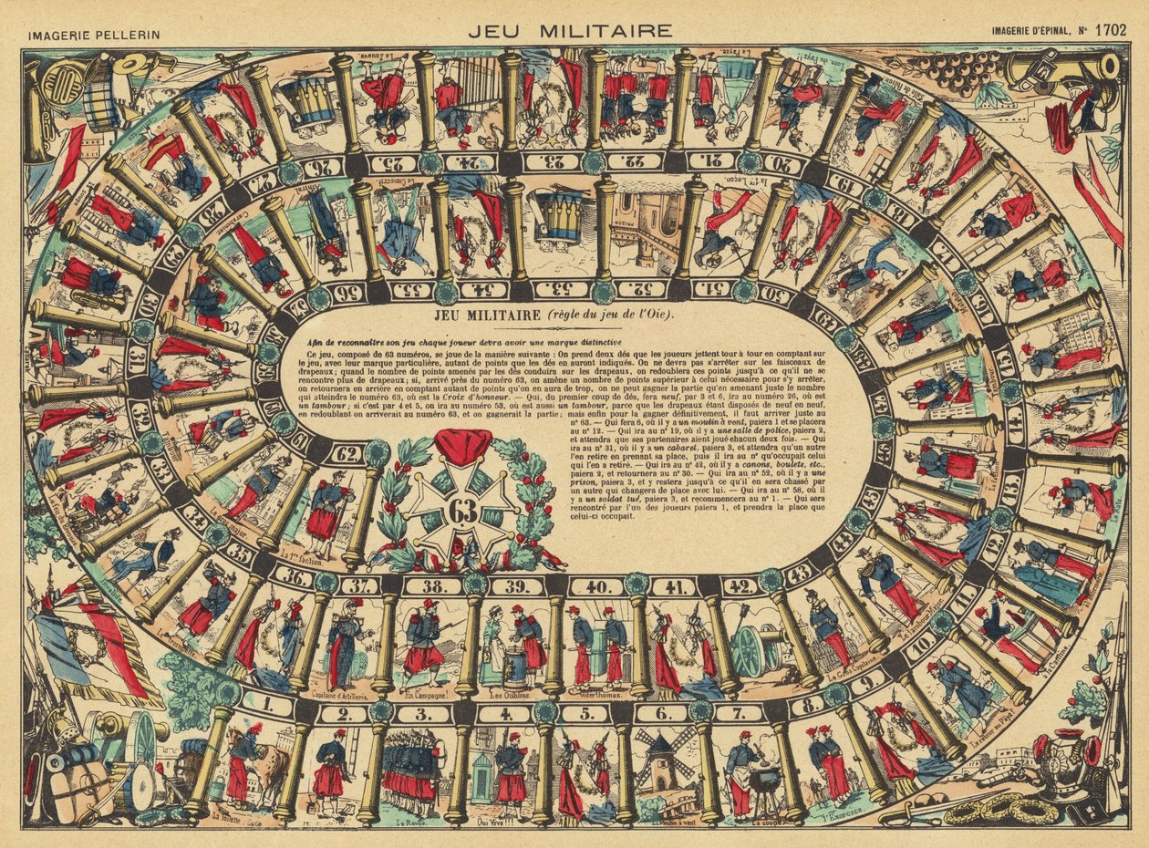 Militärisches Brettspiel von French School