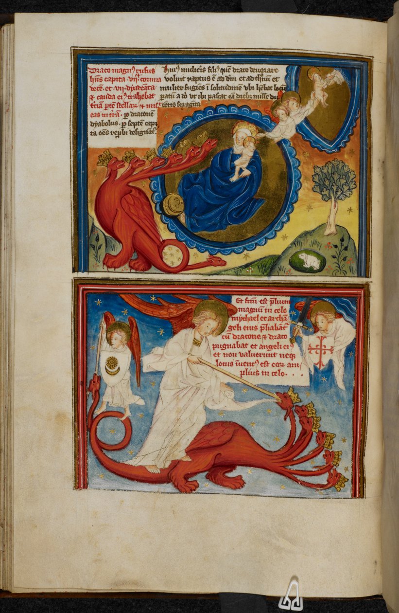 Miniatur aus dem Buch des Lebens von St. Johannes und der Apokalypse, ca. 1400 von French School