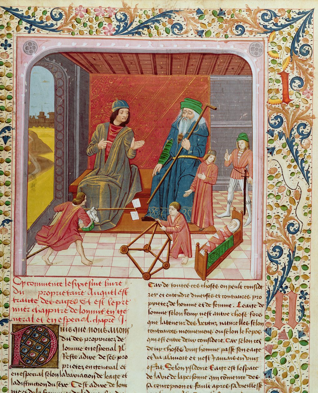 Ms.Fr.218 Die sechs Lebensalter des Menschen aus Des Proprietez des Choses von Bartholomeus Anglicus von French School