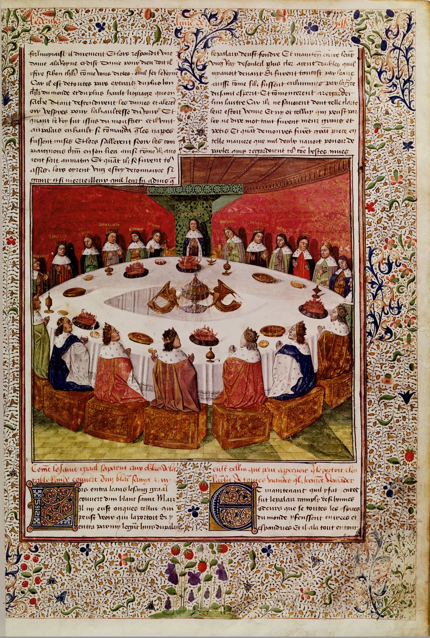 Erscheinung des Heiligen Grals, aus der Queste del Saint Graal, ca. 1470 von French School