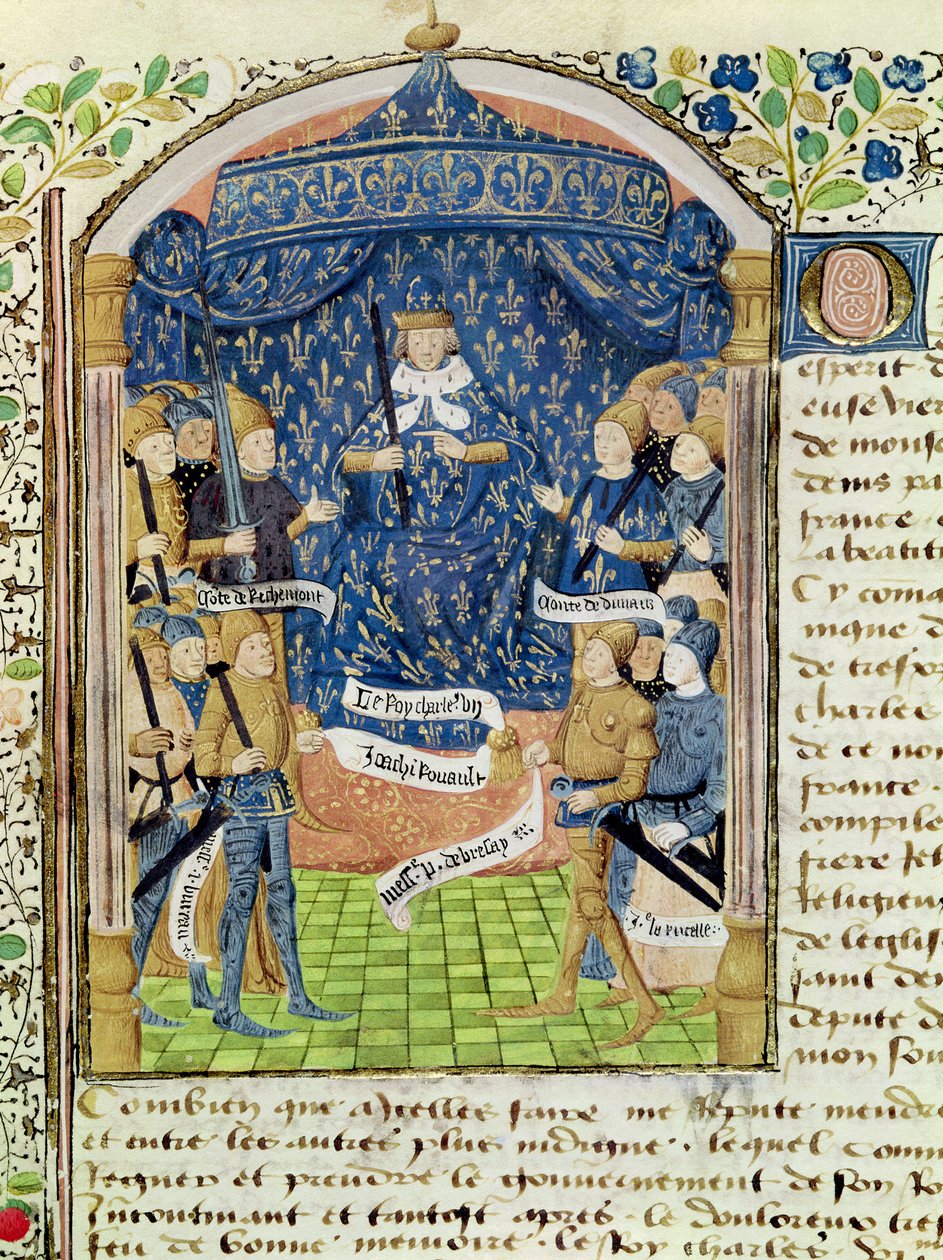 Karl VII. (1403-61) umgeben von seinem Hof und Jeanne d