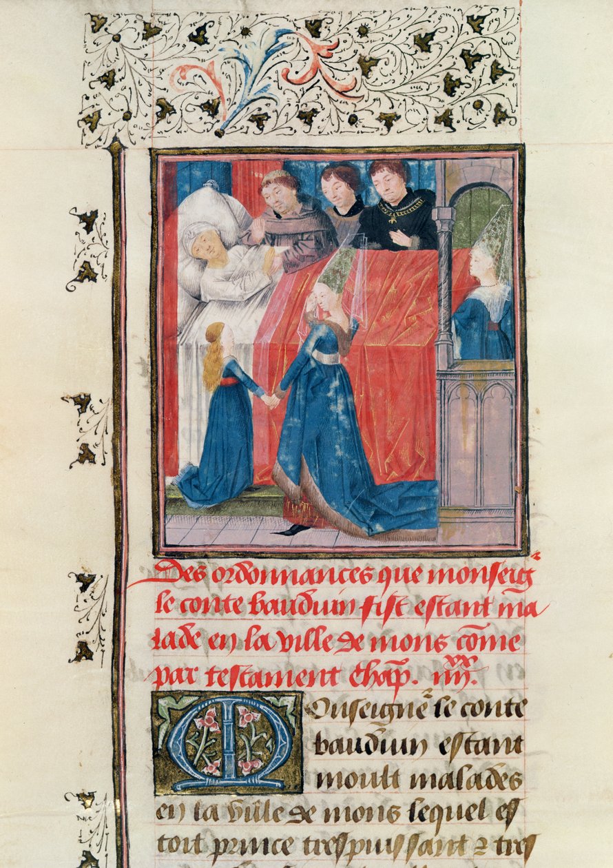 Letzte Krankheit von Graf Balduin V. von Hennegau von French School
