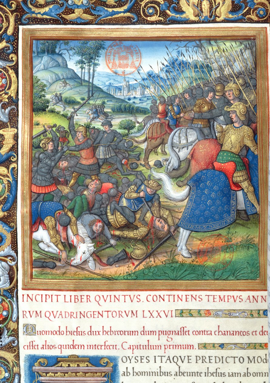 Ms. 1581 f. 154 Illustration aus Buch VIII (Vom Tod Davids bis zum Tod Ahabs), Kapitel 1 der Antiquitates Judaicae von Flavius Josephus von French School