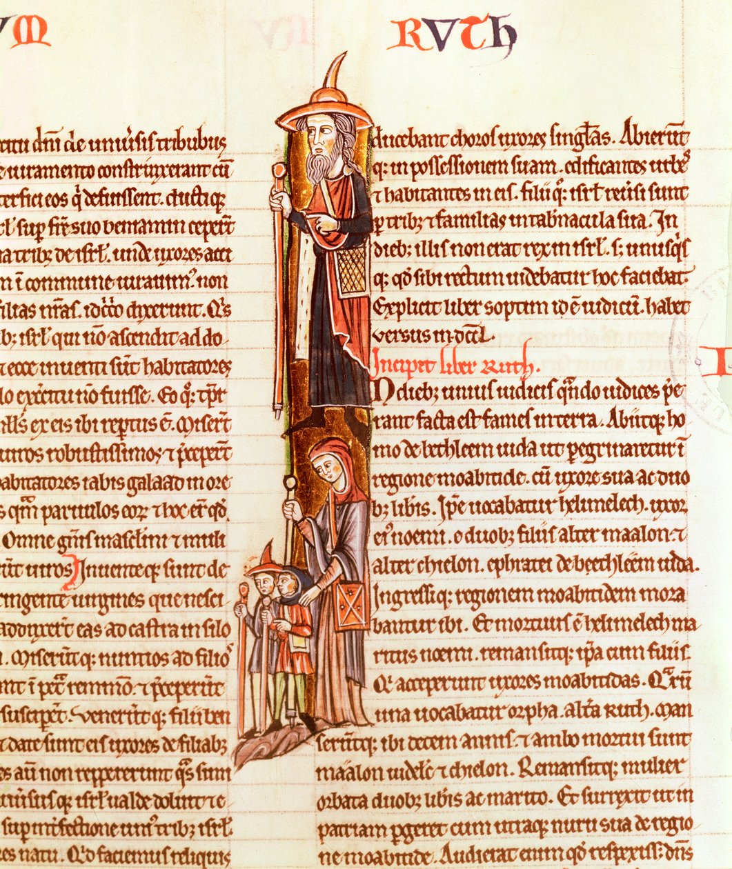 Ms 21 fol.97 Ruth und Boas, aus einer Bibel von French School