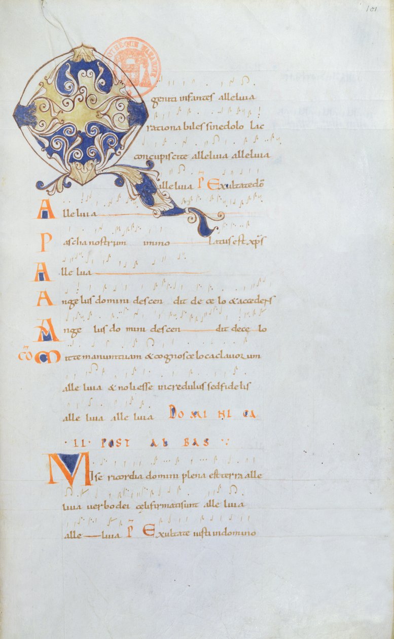 Antiphonar der Abtei Saint Denis, 11. Jahrhundert von French School