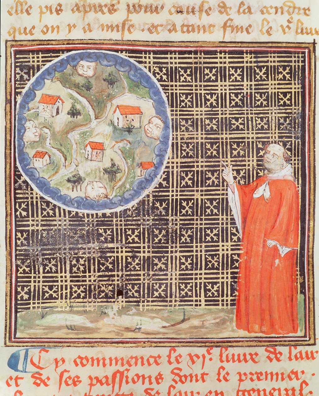 Die Eigenschaften des Wassers und der Winde, aus Le Livre des Proprietes des Choses von Jean Cordichon von French School