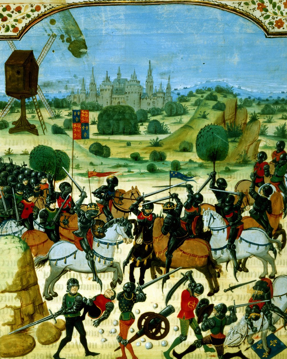 Schlacht von Crécy, 26. August von French School