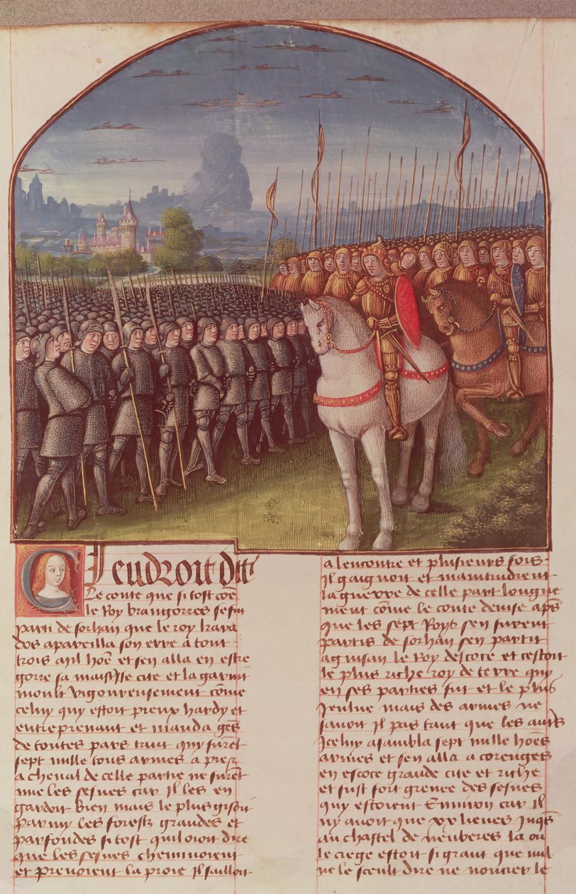Seite aus Die Geschichte von Merlin von Robert de Boron, ca. 1482-89 von French School