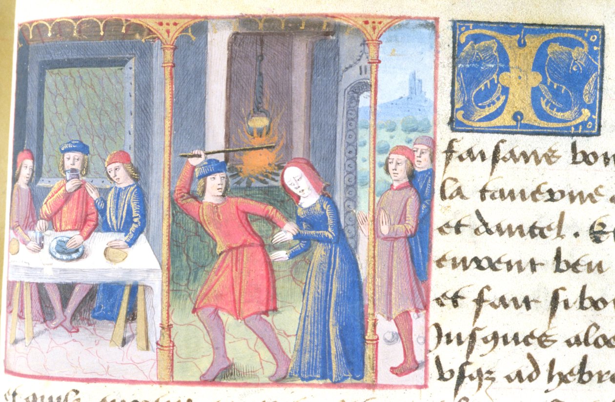 Mahlzeit, aus Les Cent Nouvelles Nouvelles, 1462 von French School