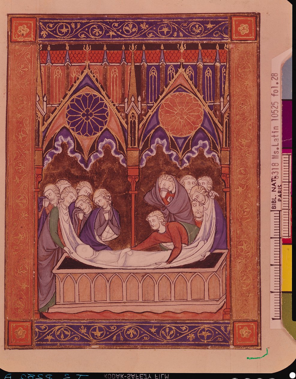 Das Begräbnis von Jakob in Kanaan, aus dem Psalter von St. Louis, ca. 1258-70 von French School